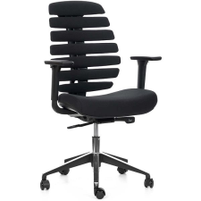 MERCURY STAR Fish Bones, 3D karfák, fekete műanyag, fekete forgószék