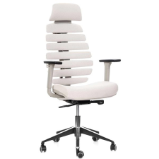 MERCURY STAR Fish Bones PDH, 3D karfa, szürke műanyag, krémszínű forgószék