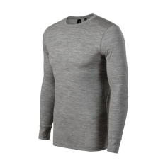  Merino Rise LS póló férfi sötétszürke melírozott 2XL