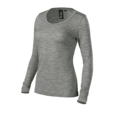  Merino Rise LS póló női sötétszürke melírozott XL