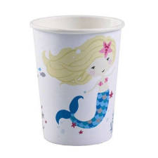 Mermaid, Sellő papír pohár 8 db-os 250 ml party kellék