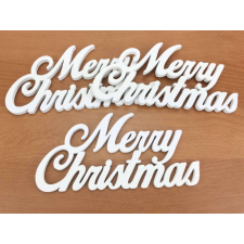  Merry Christmas felirat fehér 3db/csomag dekorációs kellék