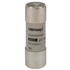MERSEN R212075J FR22GG69V40P Kábel, - vezetékvédő cilinder biztosító betét 22x58 gG - 400-690VAC, kiütőszeges villanyszerelés