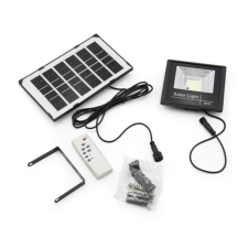 merystyle Solar Light 50W napelemes alkony kapcsolós LED lámpa távírányítóval - fekete kültéri világítás