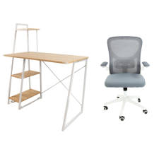  Messa munkaasztal készlet - Sonoma tölgy + APA szék Szürke bútor