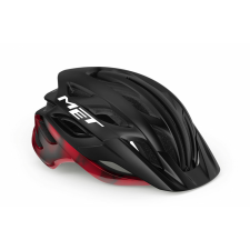 MET Veleno kerékpáros sisak [matt fekete-fényes piros, 56-58 cm (M)] kerékpáros sisak