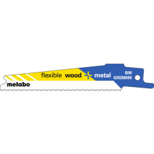 METABO 5 db kardfűrészlap &quot;flexible wood + metal&quot; 100 x 0,9 mm (628266000) fűrészlap