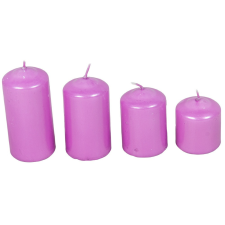  Metál 50mm-es lépcsős gyertya ciklámen (csom ár) gyertya