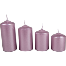  Metál 50mm-es lépcsős gyertya halvány lila (csom ár) gyertya