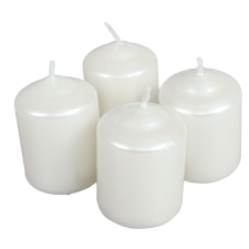 Metál adventi gyertya 40x60 mm ivory 4db/csom (db ár) gyertya
