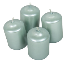  Metál adventi gyertya 40x60 mm jégkék 12db/csom (db ár) gyertya