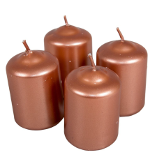 Metál adventi gyertya 40x60 mm rosegold 4db/csom (db ár) gyertya