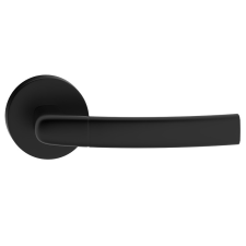 METAL-BUD CAMILA ajtókilincs kerek rozettás jobb oldali fekete WC zár és alkatrészei