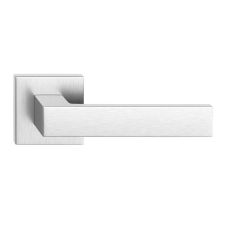 METAL-BUD CUBE ajtóajtókilincs szögletes rozettás matt króm Csak kilincs felső rozettán zár és alkatrészei