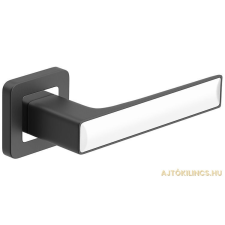 METAL-BUD Deco Négyzetrozettás Antracit/Grafit Szürke Fehér betéttel BB zár és alkatrészei