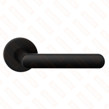 METAL-BUD LUNA ajtóajtókilincs kerek rozettás R SLIM vékony fekete PZ zár és alkatrészei