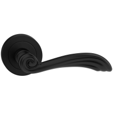 METAL-BUD ORION ajtókilincs kerek csavarozható talppal fekete WC zár és alkatrészei