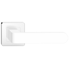 METAL-BUD RIO ajtókilincs kerek rozettás króm + fehér WC zár és alkatrészei