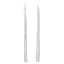  Metál ceruza gyertya fehér 230x10mm 8db/csom (db ár) dekorációs kellék