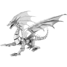 Metal Earth 3D puzzle Stříbrný drak (ICONX) puzzle, kirakós