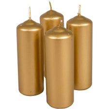 Metál henger gyertya 40x120mm arany 4db/csom (db ár) gyertya