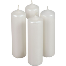 Metál henger gyertya 40x140mm fehér 4db/csom (db ár) gyertya