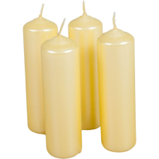  Metál henger gyertya 40x140mm krém 4db/csom (db ár) gyertya