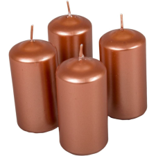 Metál henger gyertya 50x100mm rosegold 4db/csom (db ár) gyertya