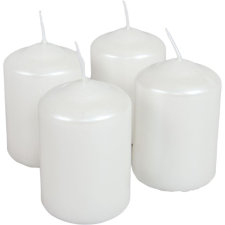 Metál henger gyertya 50x75mm fehér 4db/csom (db ár) gyertya
