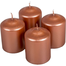 Metál henger gyertya 60x80mm rosegold 4db/csom (db ár) gyertya