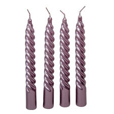  Metál nagy csavart gyertya halvány lila 195mm (db ár) 4db/csom gyertya