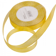  Metál szőtt szalag arany 15mmx25y dekorációs kellék