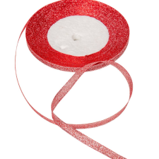 Metál szőtt szalag pink 6mmx25yard dekorációs kellék