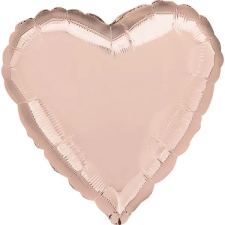  Metallic Rose Gold szív fólia lufi 43 cm party kellék