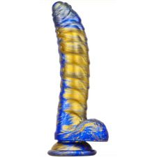 MetallicAnal Dildo Fantasy Gasix 16 x 4cm Kék-arany műpénisz, dildó
