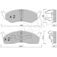 METELLI fékbetétkészlet, tárcsafék 22-0356-1 autóalkatrész
