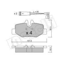 METELLI fékbetétkészlet, tárcsafék 22-0576-0K autóalkatrész
