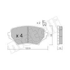 METELLI fékbetétkészlet, tárcsafék 22-0870-0 autóalkatrész