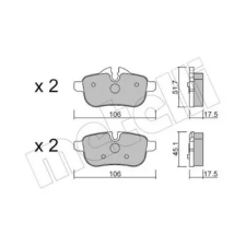 METELLI fékbetétkészlet, tárcsafék 22-0919-0 autóalkatrész