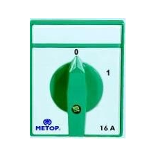 Metop beépíthető ipari kézikapcsoló 1 pólus 16A kétállásu 0-1 villanyszerelés
