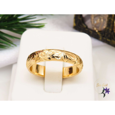  Metszett Gold Filled karikagyűrű-18K-Ditte gyűrű