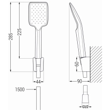 Mexen Alfa R62 kád készlet, Króm - 745713R62-00 fürdőkellék
