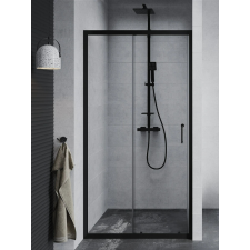 Mexen Apia elhúzható zuhanyajtó (tolóajtó) - fekete profil - 105 x 190 cm fürdőszoba kiegészítő
