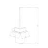 Mexen Arno WC-kefe, Rózsaszín-arany - 7020750-60