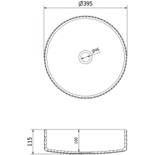Mexen Aura pultra szerelhető üveg mosdókagyló 39 x 39 cm, arany - 24013950 szaniter
