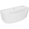 Mexen Bruna szabadon álló fal melletti kád 170 x 88 cm, fényes fehér, króm túlfolyó - 52731708800-01