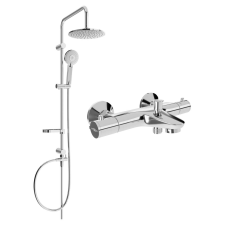 Mexen Carl Kád-Zuhany Szett - Termosztátos - Króm fürdőkellék