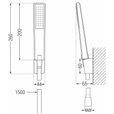 Mexen Caro R72 kád készlet, Króm - 746603R72-00 fürdőkellék