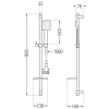 Mexen Cetus DQ45 kád készlet, Fekete - 744303DQ45-70