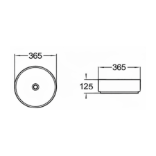 Mexen Clarisa munkalapi mosdó 36 x 36 cm, Fehér/Arany - 22073655 szaniter